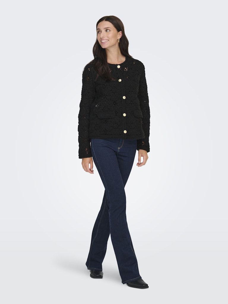 Jdyemilie L/s Cardigan Jrs - Zwart