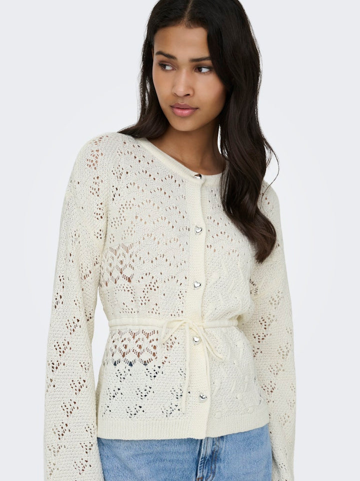Onlelke Life Ls Cardigan Cc Knt - Off-white