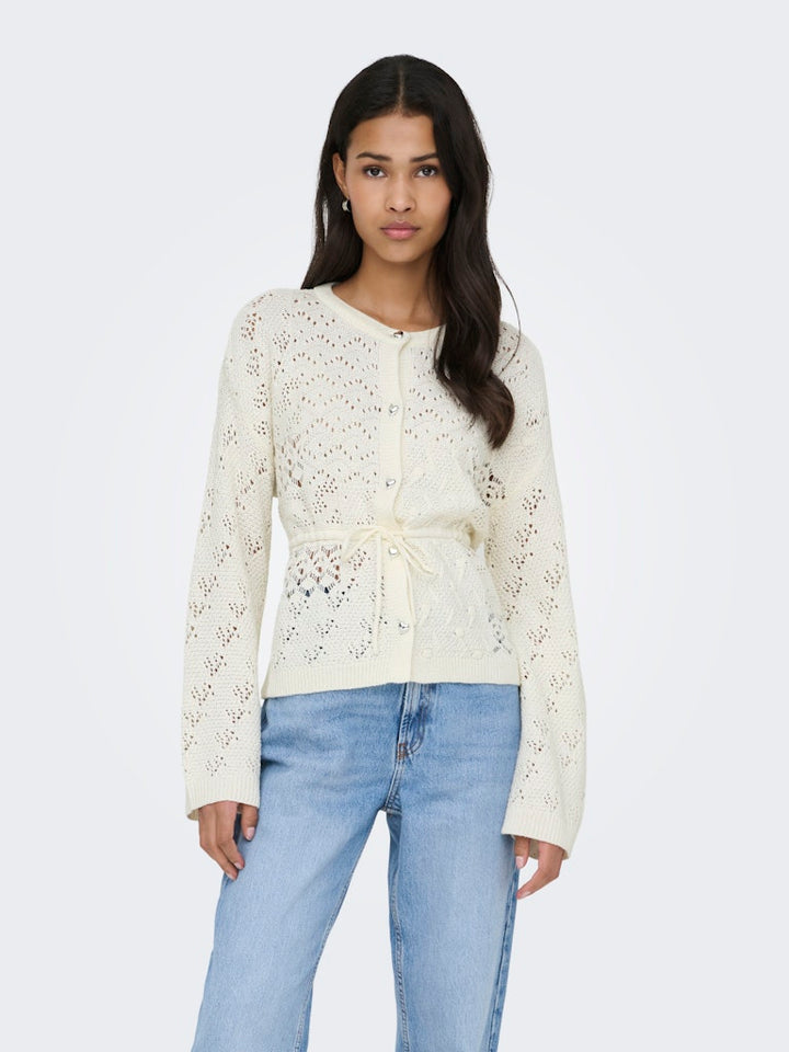 Onlelke Life Ls Cardigan Cc Knt - Off-white