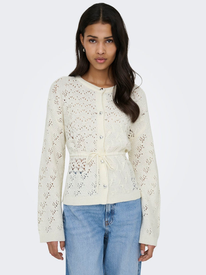 Onlelke Life Ls Cardigan Cc Knt - Off-white