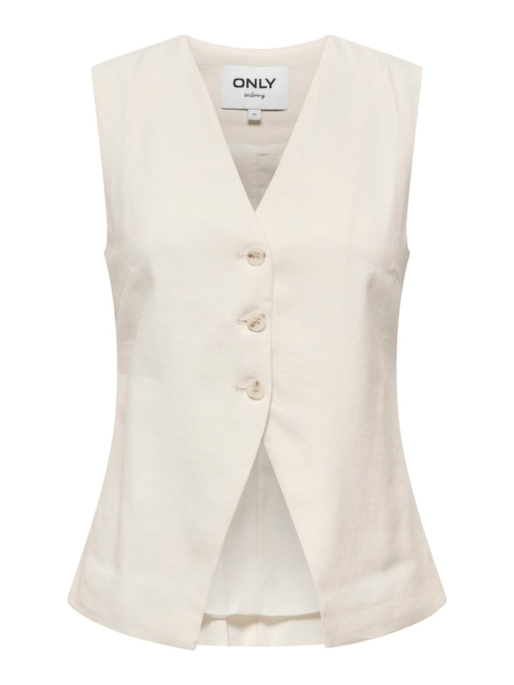 Onltila Life S/l Waistcoat Tlr - Off-white