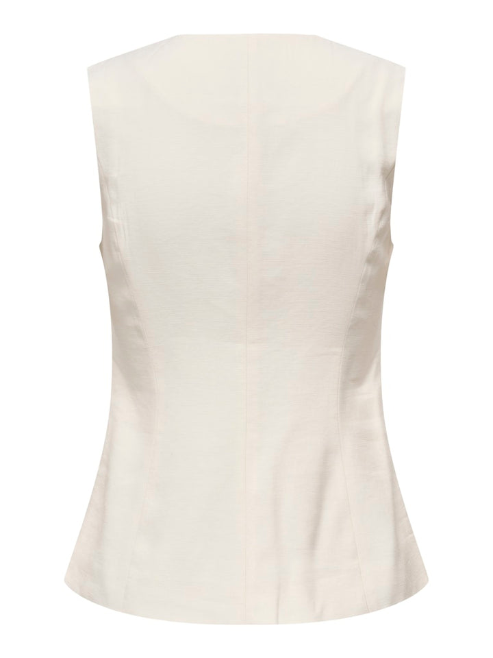 Onltila Life S/l Waistcoat Tlr - Off-white