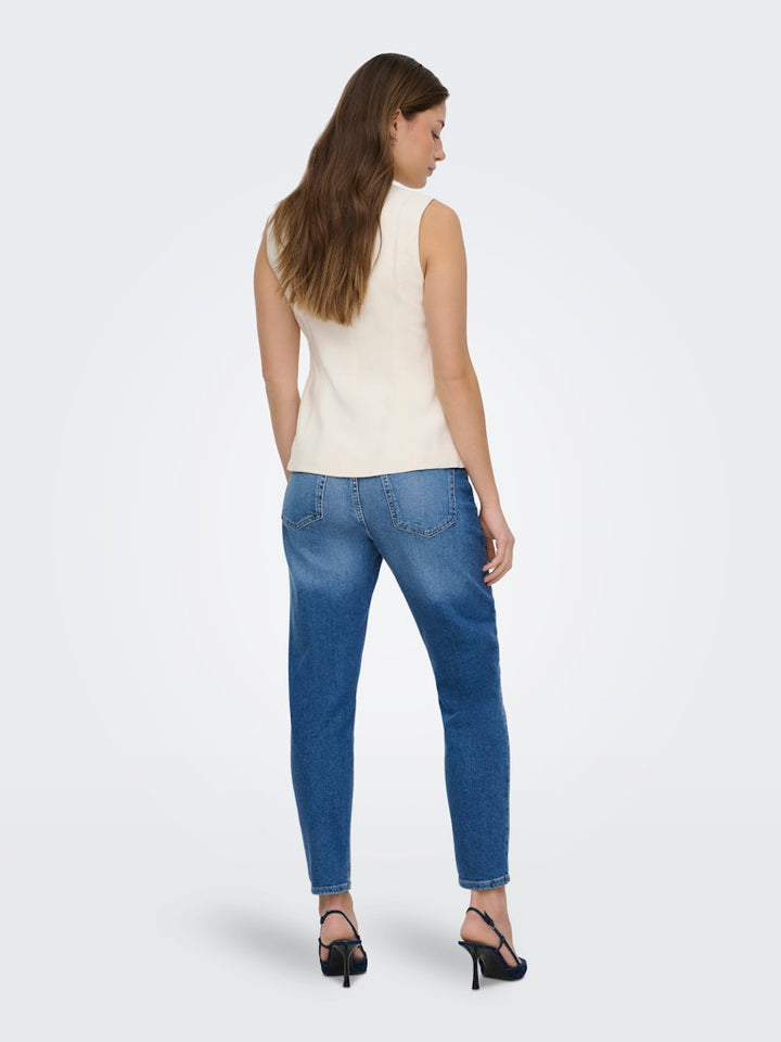 Onltila Life S/l Waistcoat Tlr - Off-white