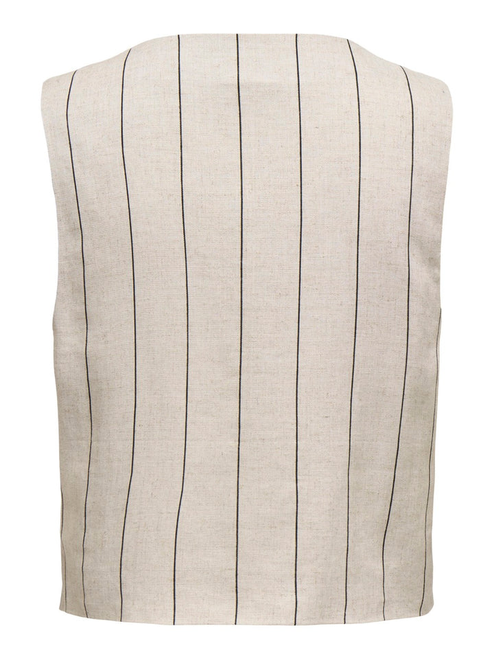 Jdymilla S/l Waistcoat Wvn - Ecru Dessin