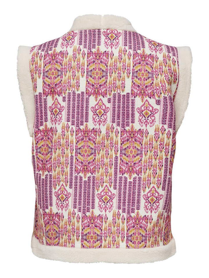 Onlnora Aztec Teddy Waistcoat Cs Ot - Roze Dessin