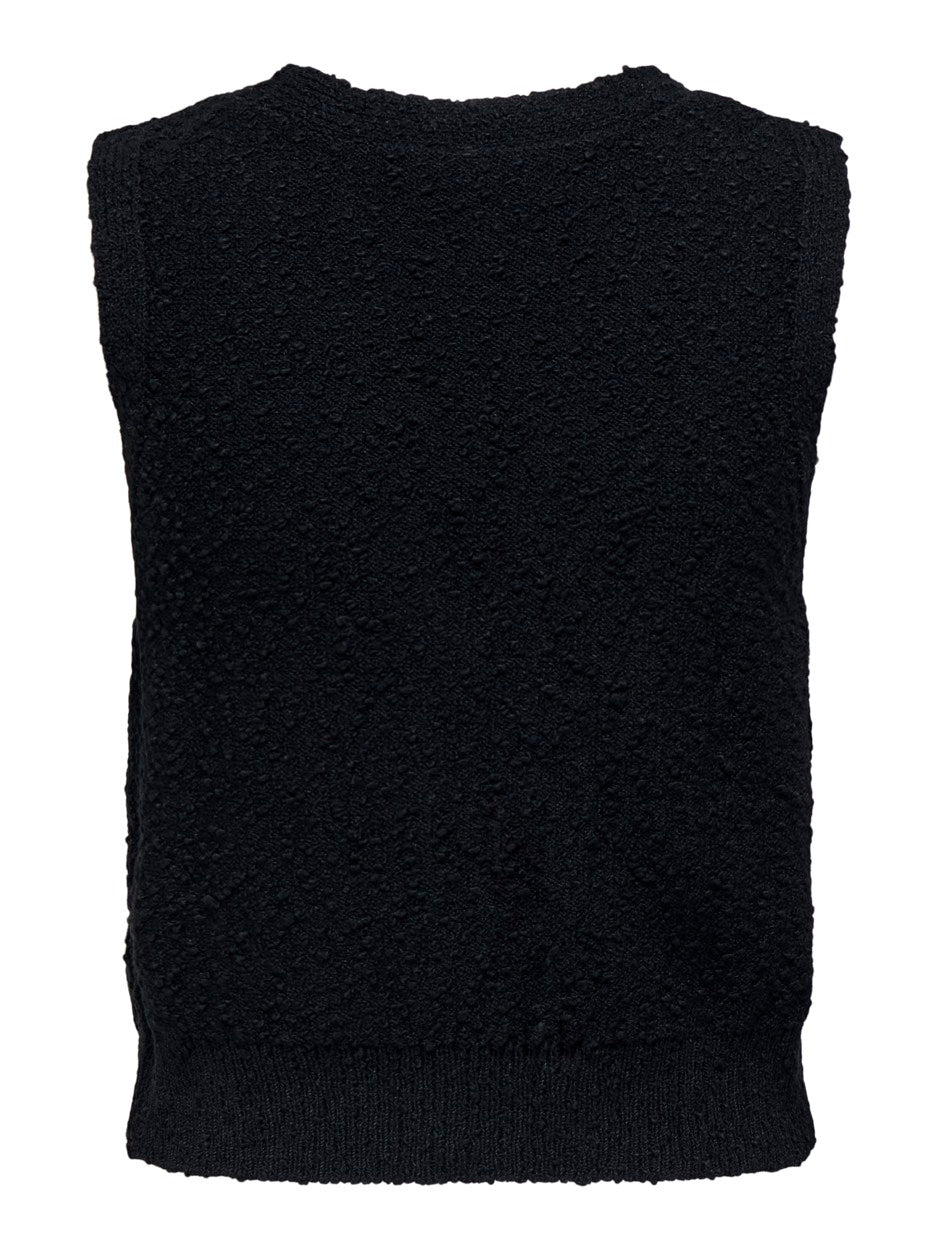 Onlalvilda Sl Waistcoat Cc Knt - Zwart