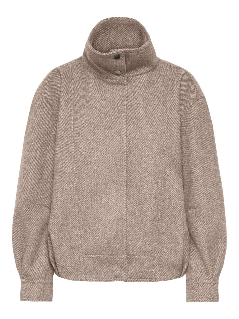 Onlasta High Collar Bomber Jacket Otw - Zand