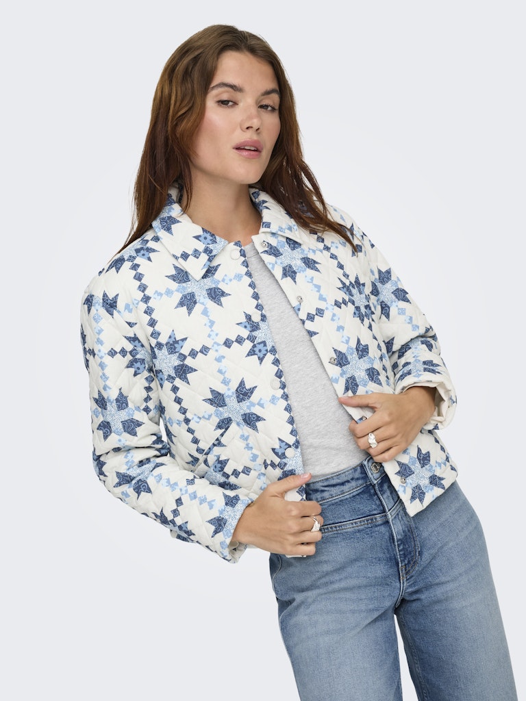 Onlbiana Quilt Jacket Cc Otw - Wit Dessin