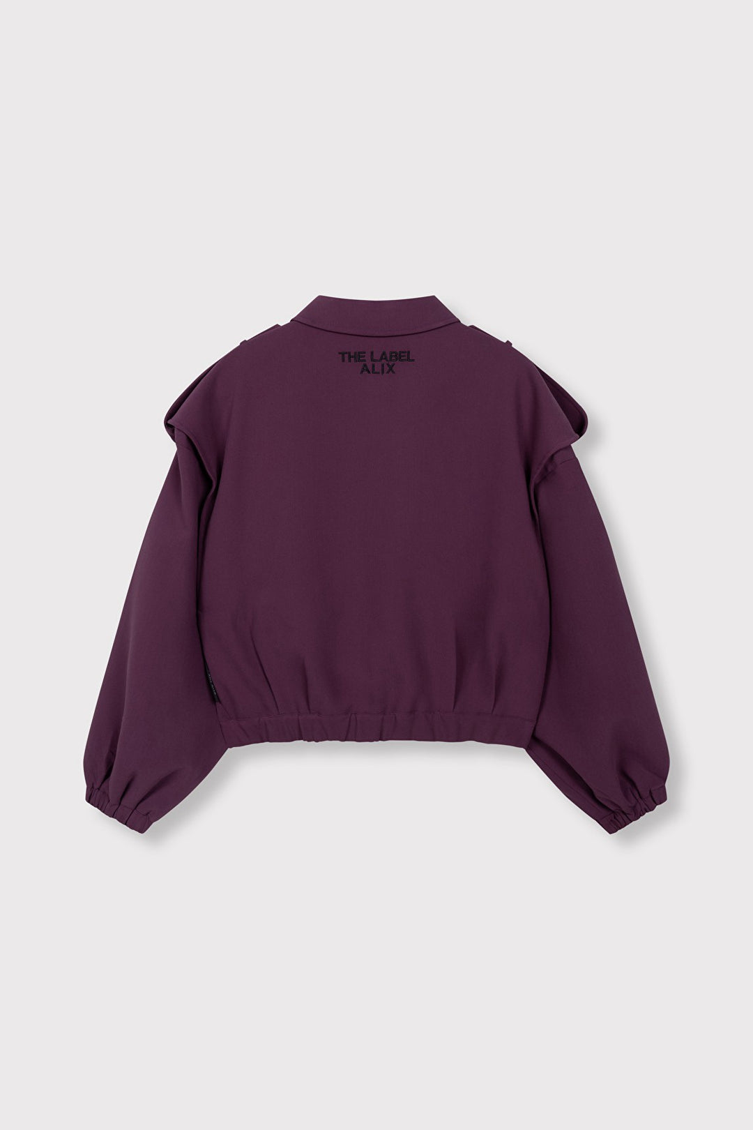 Woven Pocket Jacket - Aubergine
