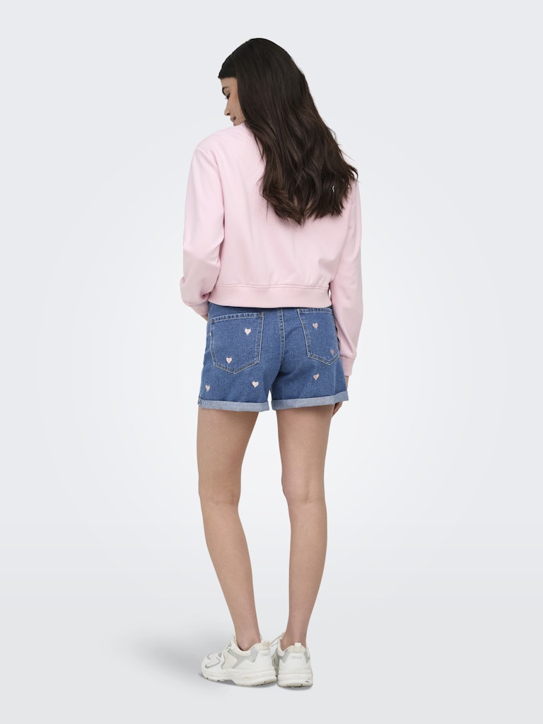 Onlpoptrash L/s Short Bomber Pnt - Fuchsia