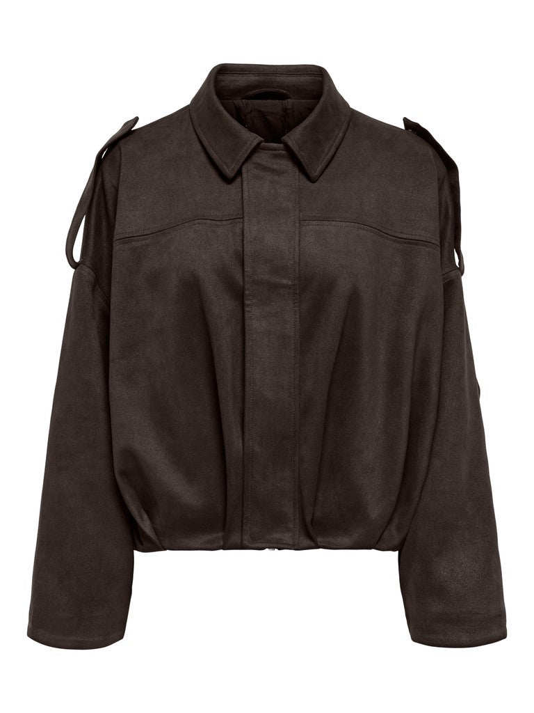 Onlmoon Stina Faux Suede Bomber Pnt Noos - Bruin