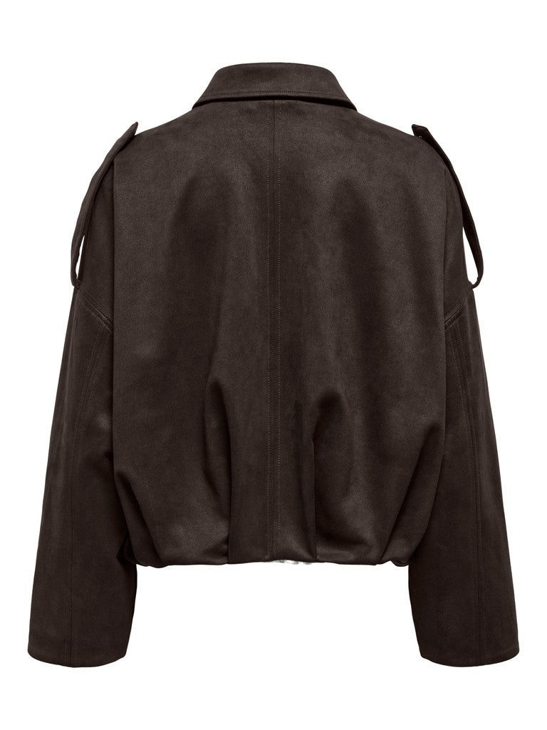 Onlmoon Stina Faux Suede Bomber Pnt Noos - Bruin