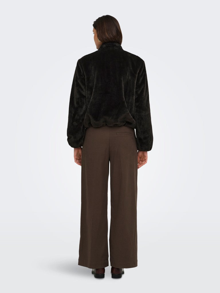 Jdymacy Faux Fur Balloon Jacket Otw Qiq - Bruin