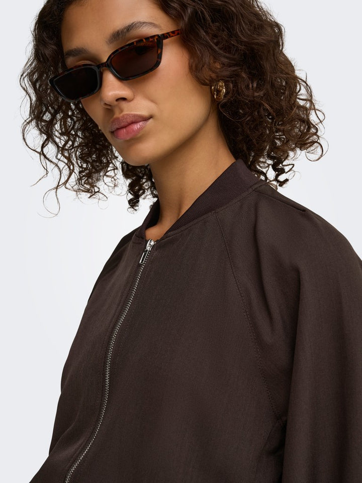 Jdyjerome L/s Balloon Bomber Wvn - Bruin