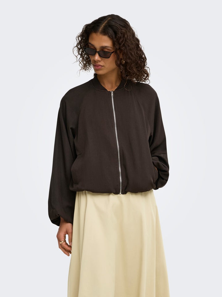 Jdyjerome L/s Balloon Bomber Wvn - Bruin