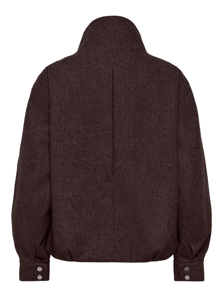 Onlasta High Collar Bomber Jacket Otw - Bruin