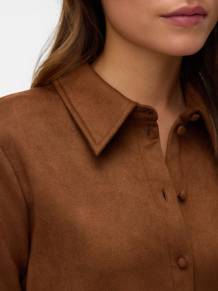 Vmkreta Ls Shirt Jrs Ga - Camel