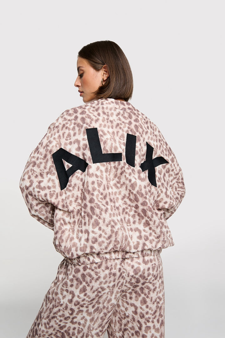 Sporty Animal Jacket - Bruin Dessin