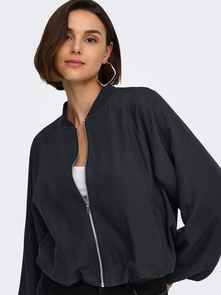 Jdyjerome L/s Balloon Bomber Wvn - Zwart