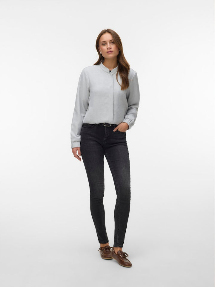 Vmjasmina Ls Bomber Jacket Exp - Lichtgrijs