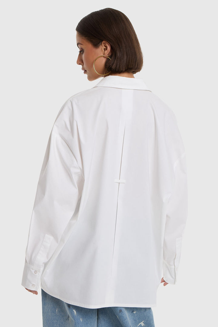 Woven Oversized Blouse - Off-white