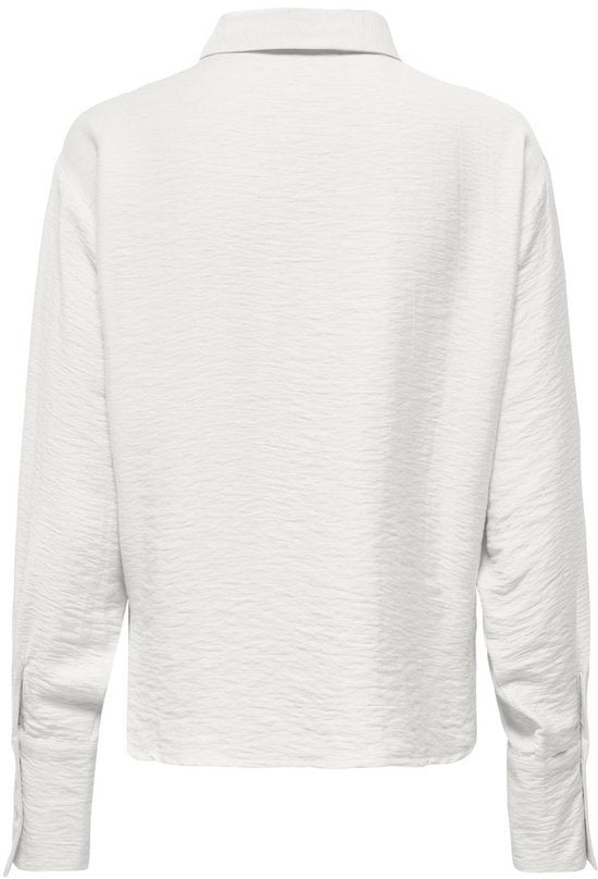Onlbirona Lino L/s Tie Shirt Wvn Sud - Off-white