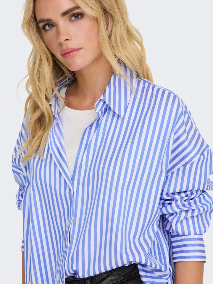 Jdyvesper L/s Loose Shirt Wvn Noos - Wit Dessin