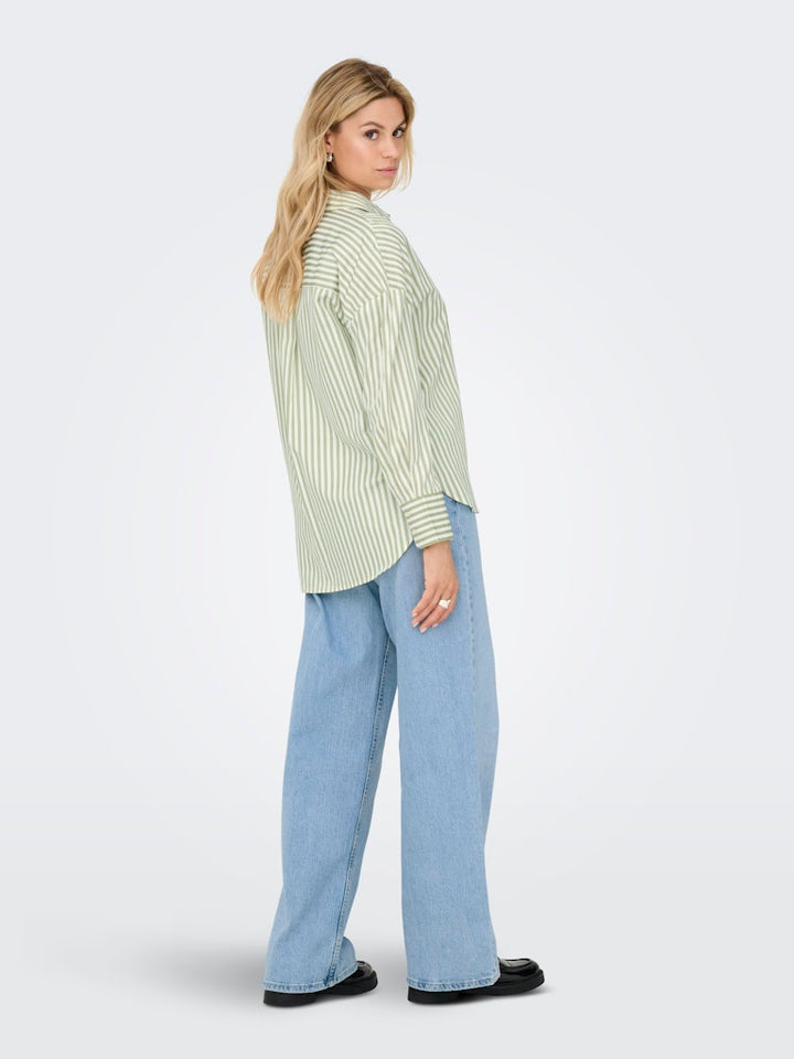 Jdyvesper L/s Loose Shirt Wvn Noos - Wit Dessin