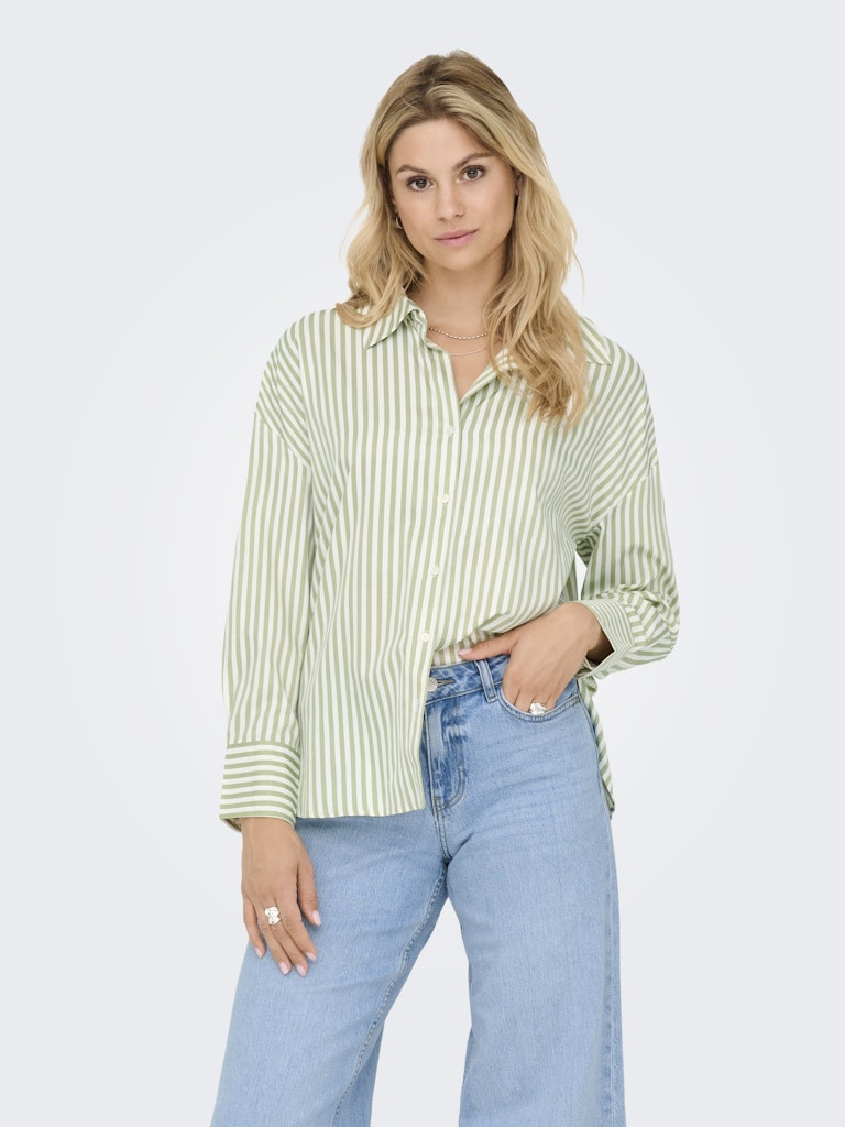 Jdyvesper L/s Loose Shirt Wvn Noos - Wit Dessin