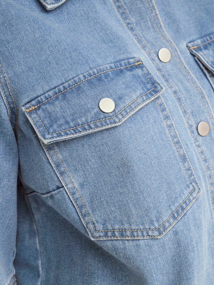 Onlbelle S/s Shirt Dnm Gua Noos - Lichtblauw