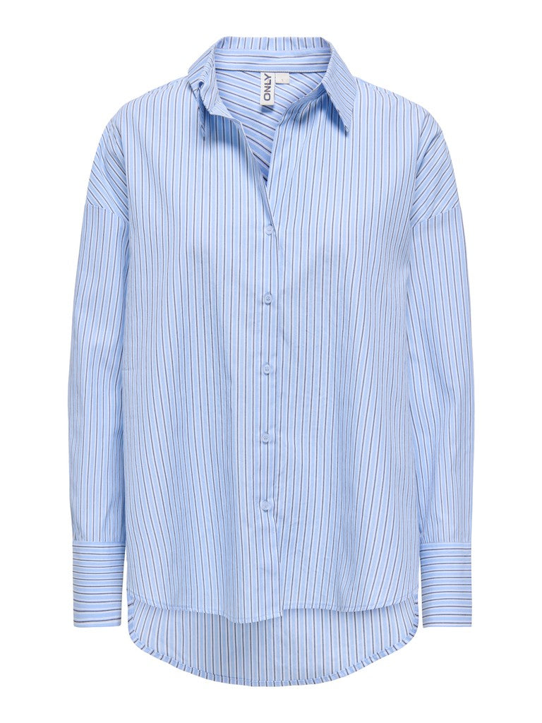 Onloregon Assy L/s Shirt Wvn - Blauw Dessin