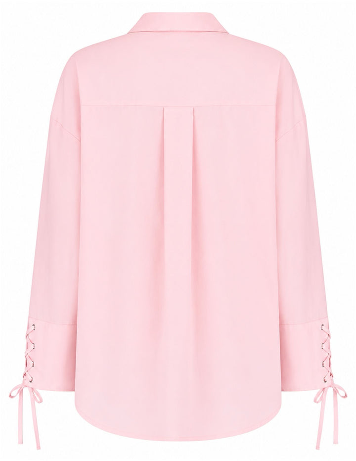 Onloregon Alva Ls String Shirt Wvn - Licht Roze