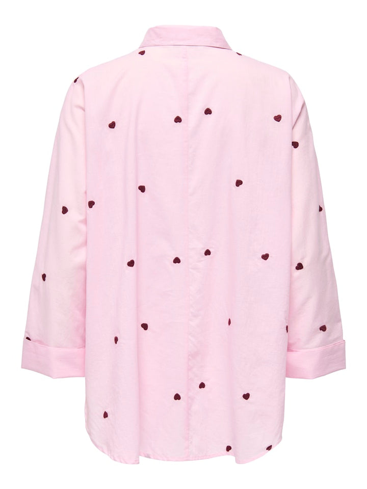 Onlnewlina Grace Ls Emb Shirt Noos - Roze Dessin