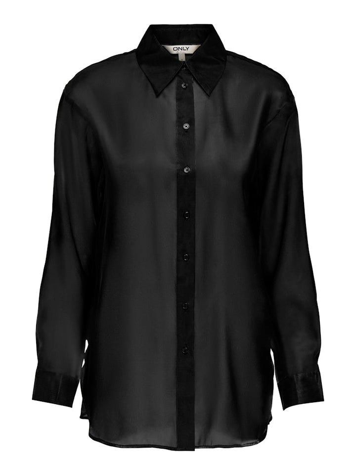 Onlstella Life Ls Loose Shirt Wvn - Zwart