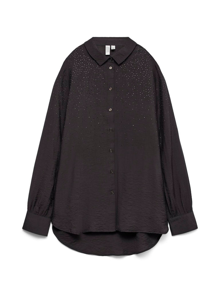 Vmherdis Ls Shirt Wvn Btq Ga - Antraciet