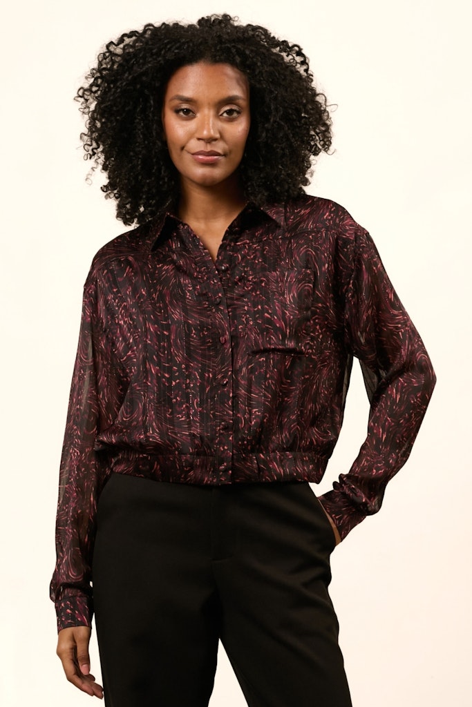 Blouse Astrid - Zwart Dessin