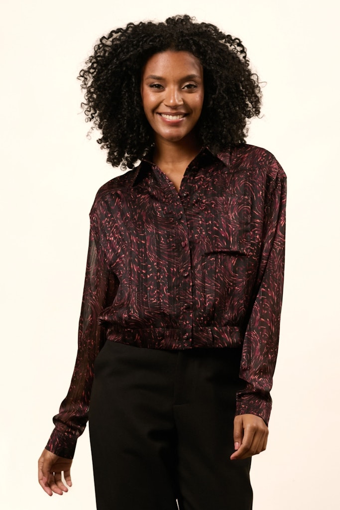 Blouse Astrid - Zwart Dessin