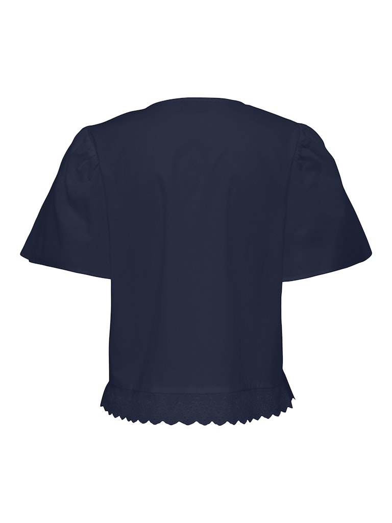 Jdysara S/s Lace Top Wvn - Navy