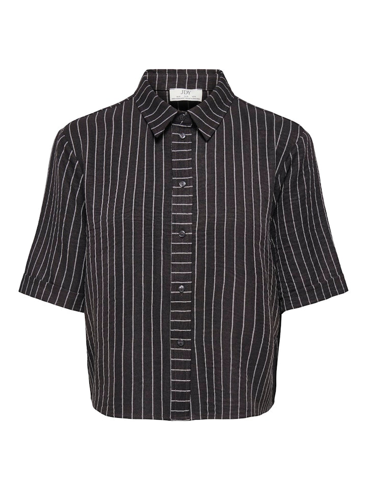Jdypower S/s Short Shirt Wvn Noos - Bruin Dessin