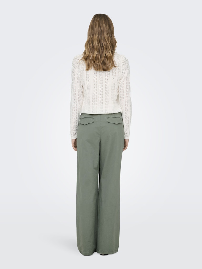 Onlmelanie L/s O-neck Top Jrs - Ecru