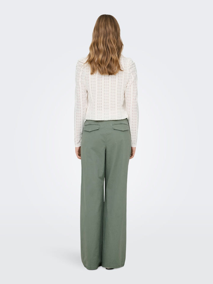 Onlmelanie L/s O-neck Top Jrs - Ecru