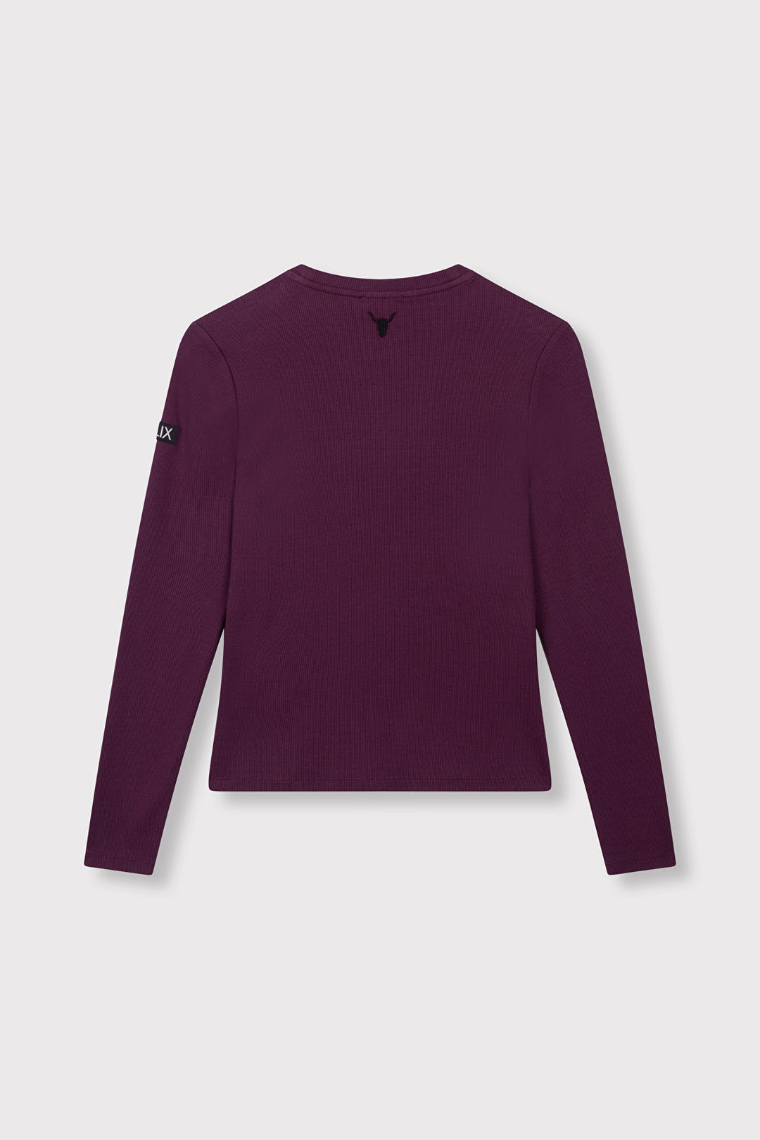 Knitted L/s T-shirt - Aubergine