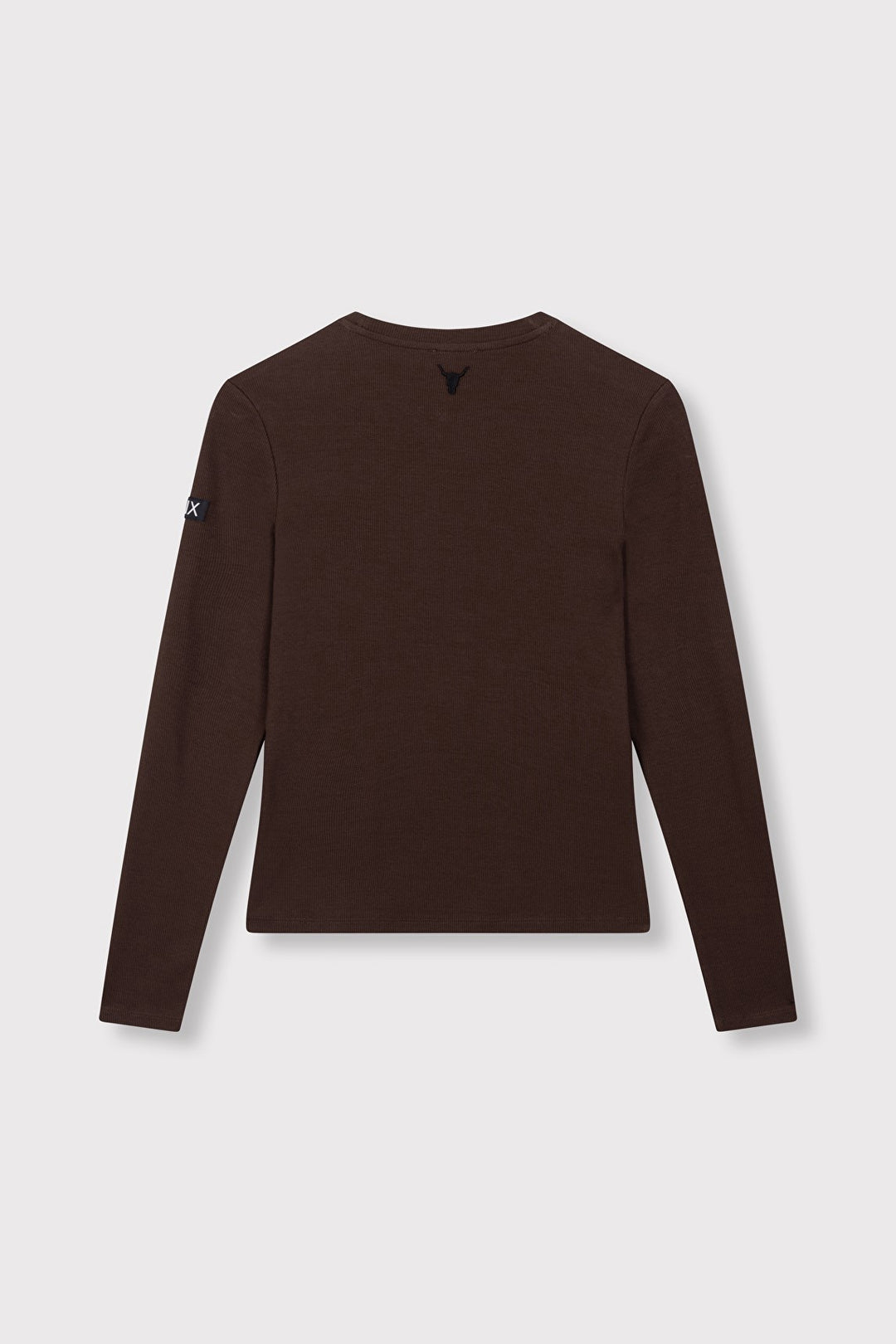 Knitted L/s T-shirt - Bruin
