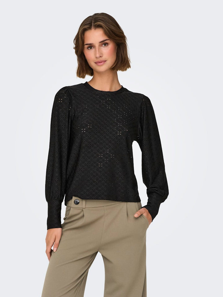 Jdycathinka L/s Bellsleeve Top Jrs Noos - Zwart