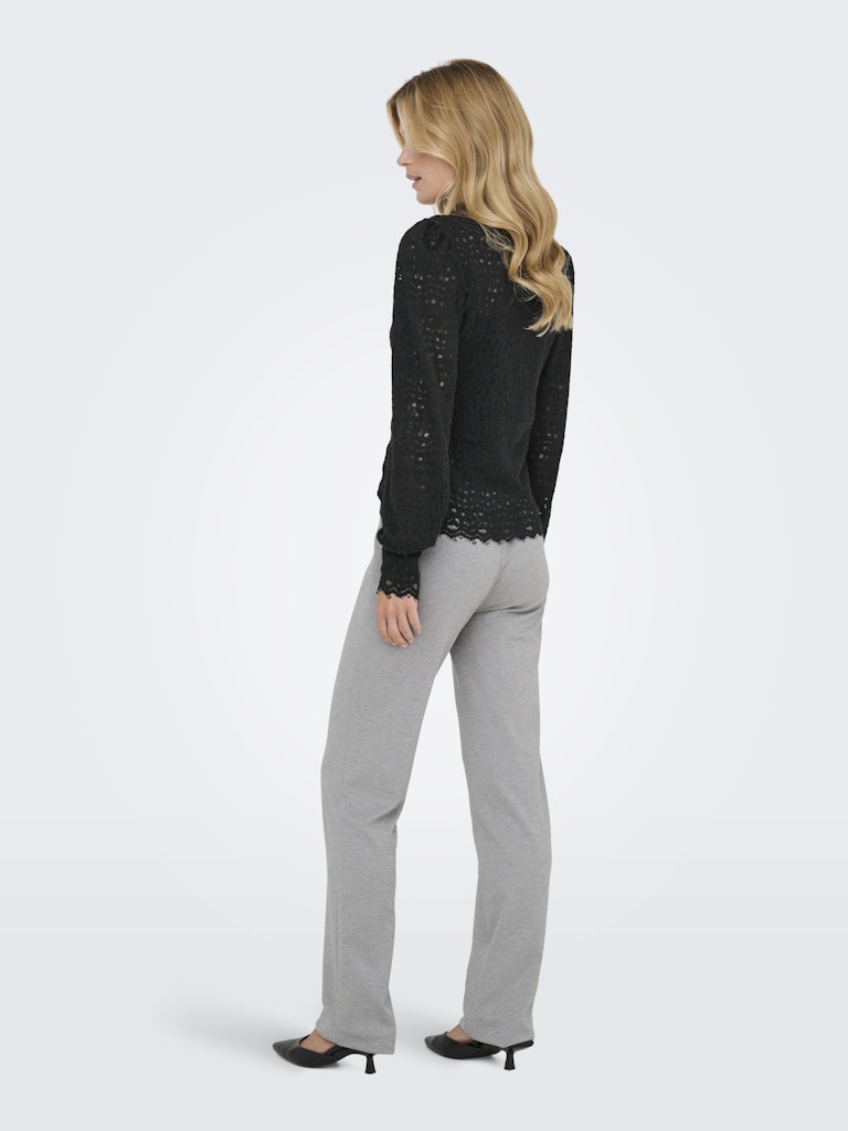 Onlsvea L/s Mockneck Top Cs Jrs - Zwart