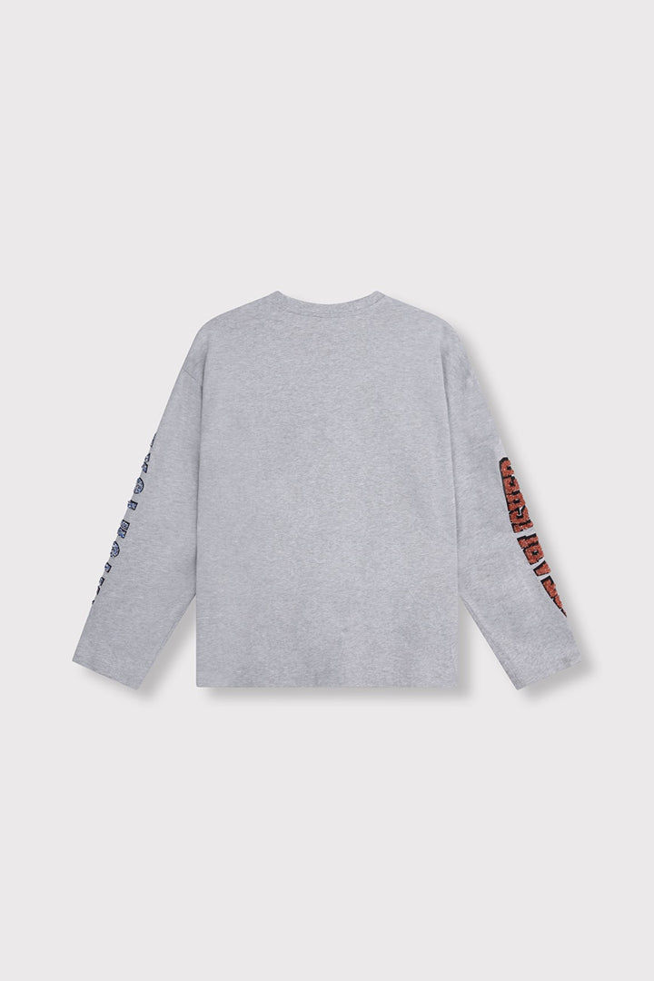 Fancy Print L/s T-shirt - Grijs Melee