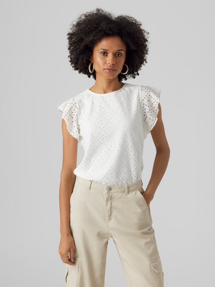Vmtassa Sl Frill Top Noos - Wit
