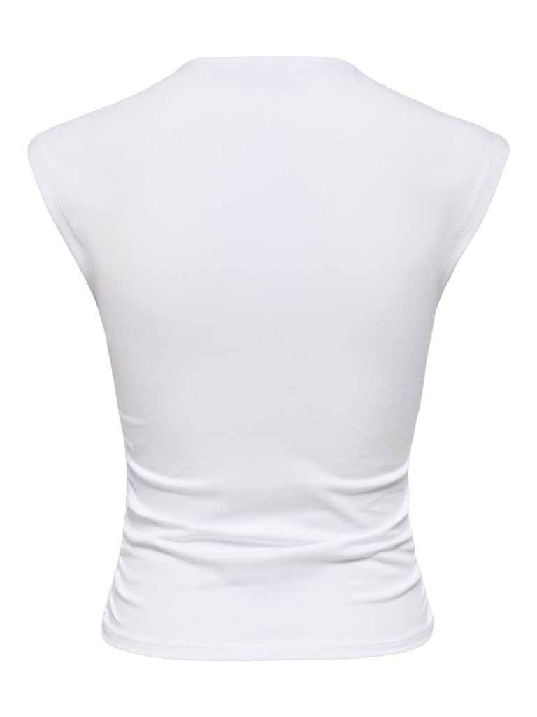 Onlmira Capsl Ruching Top Jrs Noos - Wit