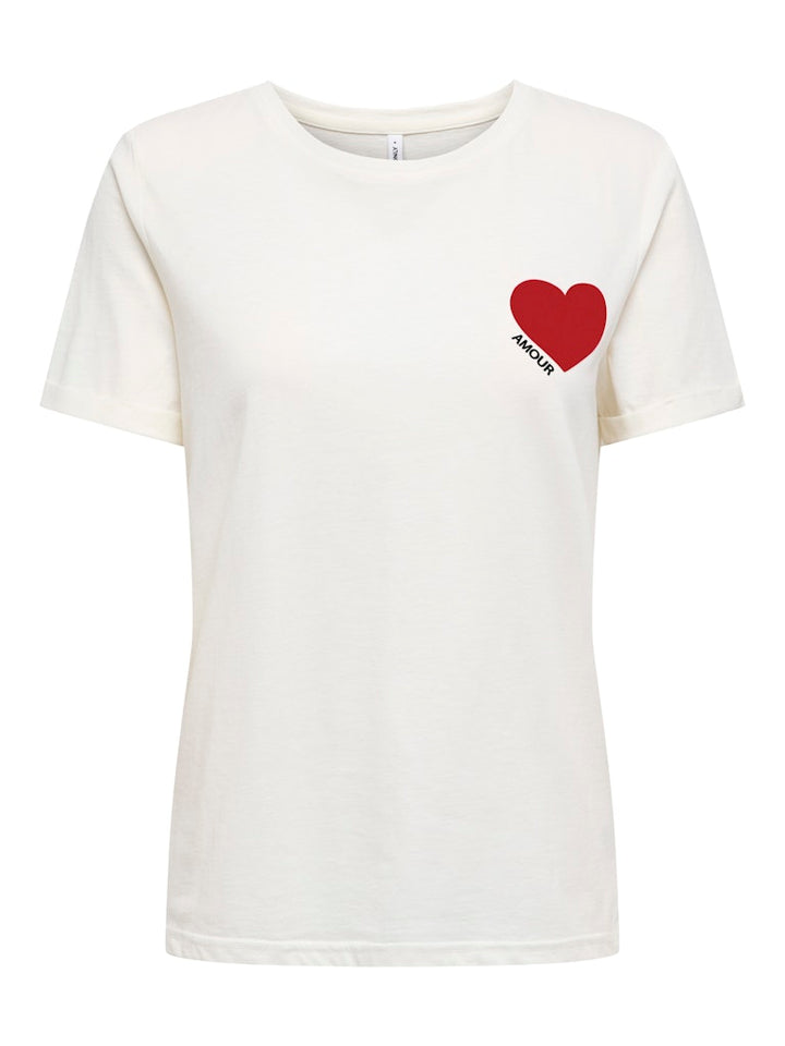Onlvica S/s Fold Up Velvet Top Box Ccjrs - Off-white