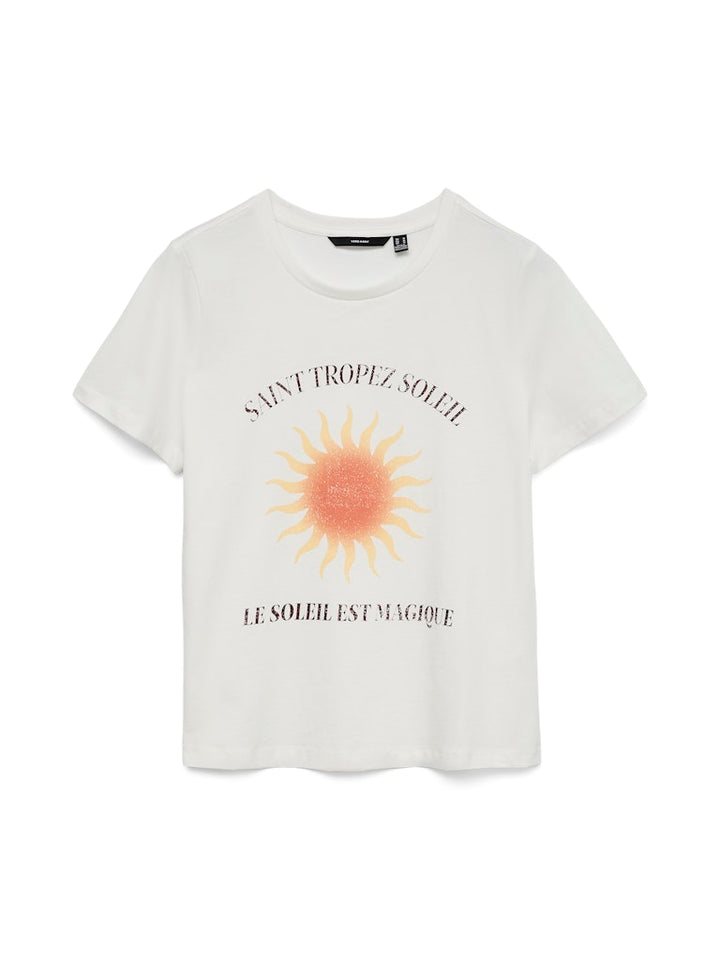 Vmlise Olly Ss Top Box Jrs - Off-white